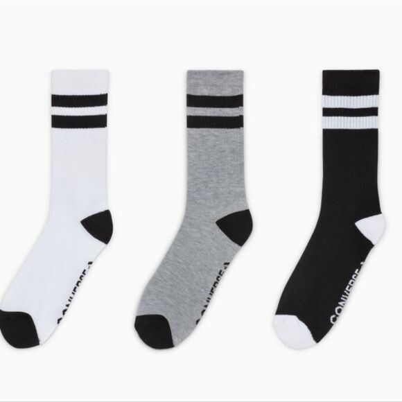 Converse Double Stripe Crew Sock- 3PK - Picture 1 of 5